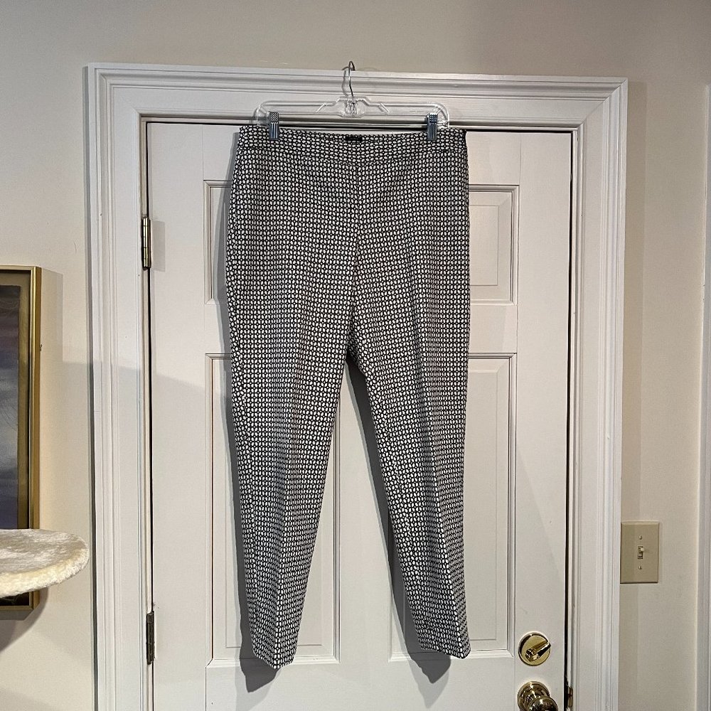 Talbots Chatham Ankle Pants size 10 black/ivory